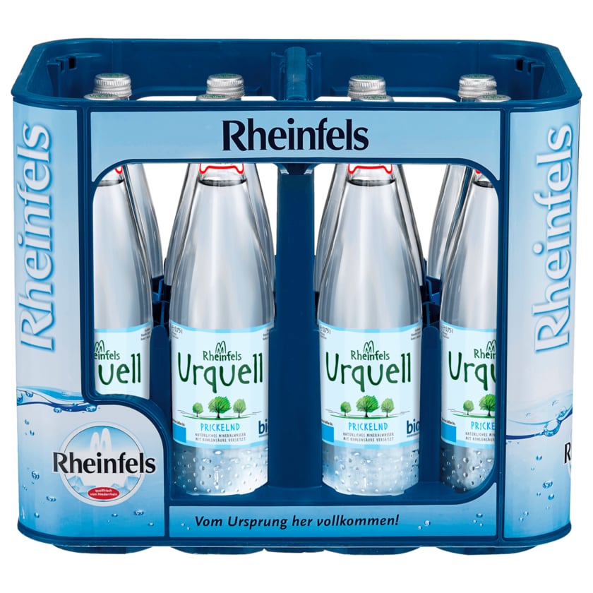 Rheinfels Urquell Mineralwasser prickelnd 12x0,75l